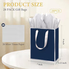 Addblu 28 Pack Bulk Luxury Gift Bags with Handles & 28 Tissue Papers - Image 2
