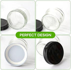 40 Pack 4 oz Glass Jars with Black Lids - Image 4
