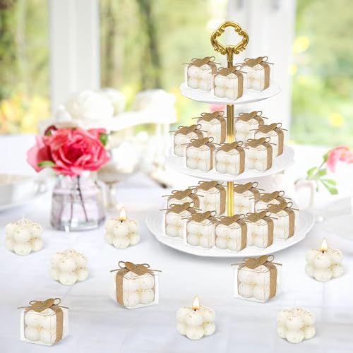 30 Sets Mini Bubble Candles Wedding Favors for Guests, 1.6" Soy Wax Candle - Image 6