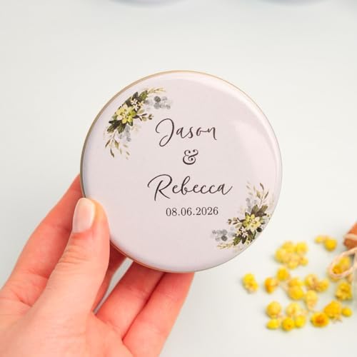 Personalized Candle Wedding Favors for Guests Bulk 12-100 Pack - Custom Candle Party Favors with Names and Date for Bridal Shower, Baby Shower, Birthday, Engagement and Wedding Keepsakes - Image 6