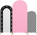 Mindsoft 3 Sets Fast Party Arch Backdrop Cover Racing Backdrop, Pink by Mindsoft