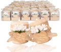 30 Pack Wedding Favors Wood Tealight Candle Holders, Bridal Shower Favors for Guests Bulk, Baptism/Baby Shower Centerpieces for Tables, Wood Cylinder Candle Set for Baby Shower Decorations by HiHas
