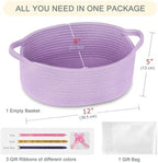 COMSE Small Woven Basket with Gift Bags and Ribbons, Gift Basket Empty, and Large Storage Basket, Large Blanket Baskets, Laundry Hampers - Image 2