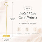 Urban Deco 24PK Table Number Holders Place Card Holders 12 Inch Table Card Holders Steel Card Holders for Photos, Food Signs, Memo Notes, Weddings, Restaurants, Birthdays (Gold 24PK) - Image 3