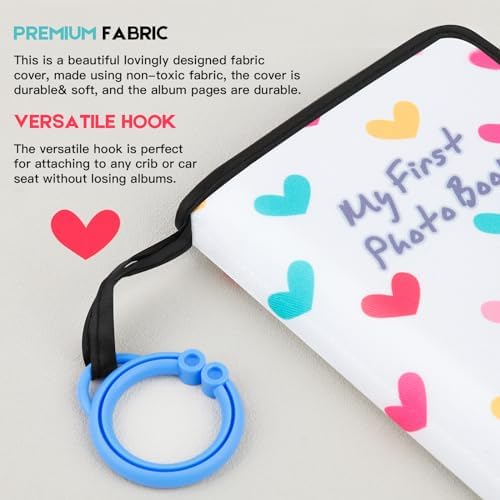 My first Soft Baby Photo Book Holds 21 4x6 Photos,Cute Book Gift,2Pcs Black - Image 3