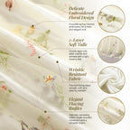Wildflower Tulle Table Skirt, Boho 6ft Bridal Baby Shower Party Decor - Image 3