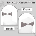 MDS Pack of 250 Spandex Chair Sashes Without Slider Buckles – Silver Gray - Image 4