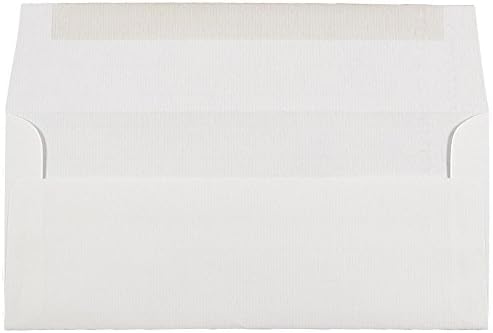 JAM PAPER #10 Business Strathmore Envelopes - 4 1/8 x 9 1/2 - Bright White Laid - 100/Pack - Image 2