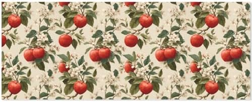 OTVEE 2 Rolls Birthday Wrapping Paper Roll - Apples White Flowers Pattern Design Gift Wrap Perfect for Weddings, Brides, Holidays, Baby Showers - 58 x 22.8 inches - Image 2