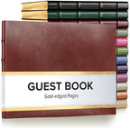 Gallery Leather Guest Book - Great for Wedding, Reception, Baby and Bridal by GalleryLeather