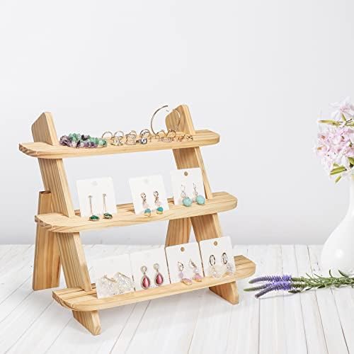 Wooden Display Stand, Tiered Cupcake Stand, 3 Tier Display Stand Riser - Image 6