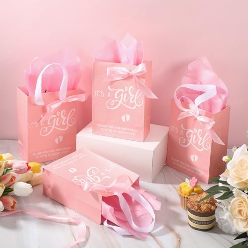 Qilery 50 Sets 8" Baby Shower Favor Bags, It's a Boy Gift Bags with Handle - Image 5