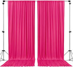 AK TRADING CO. 10 feet x 8 feet IFR Polyester Backdrop Drapes Curtains Panels with Rod Pockets - Wedding Ceremony Party Home Window Decorations - Fuschia by Fabrics%7CEventDecor%7CCrafts%7CUpholsteryFoam