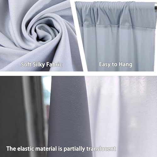 10 x 7 Feet Purple Gray Backdrop Curtain for Partie, Background Curtains for Photoshoot, Birthday, Wedding, Halloween, Thanksgiving, Christmas Day, New Year Party Decorations 5Ft x 7Ft, 2 Panels - Image 3