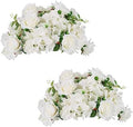 White Flowers Balls for Centerpieces: 14.2in Diam, Set of 2 by CreatedforWeddingsandHome