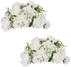 White Flowers Balls for Centerpieces: 14.2in Diam, Set of 2 by CreatedforWeddingsandHome