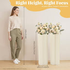 Cardboard Vases 2 Pcs 39.4in, Wedding Centerpiece Flower Stand - Image 2