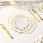 Goodluck 600 Pieces Clear Gold Plates for 100 Guests - Image 6