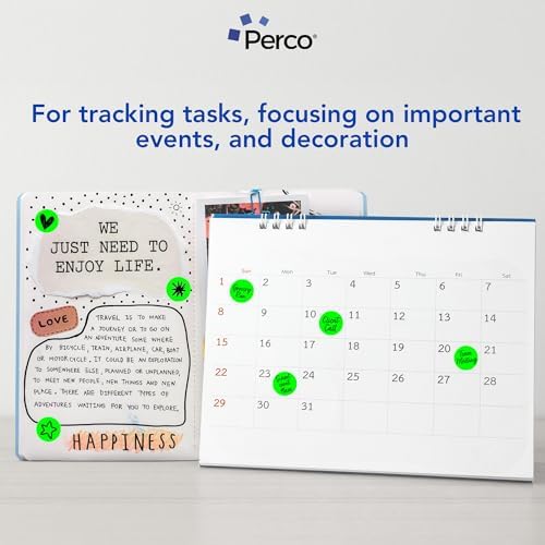 Perco Neon Green Perforated Round Circle Dot Sticker 1-Inch Labels — 10 Rolls, 10,000 Stickers - in Stock, Approved & Available Labels, High Visibility, Strong Adhesive—Made in USA - Image 3