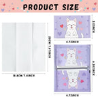 PerKoop 100 Pack Pocket Tissues Travel Slim Packs Small Facial Tissues Wallet Size Toilet Paper for Travel Guest Wedding Supplies, 4 Styles(Cat) - Image 2