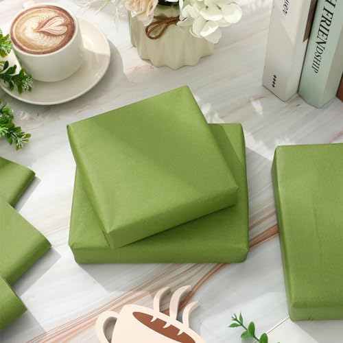 JarThenaAMCS 600 Sheets Sage Green Tissue Paper Green Gift Wrapping Paper Solid Color Decorative Art Tissue for DIY Crafts Birthday Baby Shower Party Home Decor, 14 x 20 Inch - Image 5