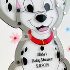 Personalized Baby Shower Guest Book Alternative Dalmatian Drop Box Girl - Image 3