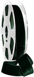 Morex Ribbon Nylvalour Velvet Ribbon, Nylon, 7/8 inch by 11 Yards, Hunter Green, Item 01225/10-621, 7/8" by 11 yd, by MorexRibbon