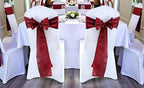 MDS® Pack of 200 Satin Chair Sashes for Wedding & Events – Maroon - Image 2