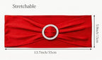 Wedding Red Chair Sashes 100 Pack Spandex Chair Bows Bands with Buckles for Party Birthday Bridal Shower Engagement Banquets Anniversary Christmas Outdoor Events Decorations (Red) - Image 3