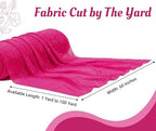 Pack of 20 Yard Chiffon Drapery Fabric, 60" Wide, Multiuse - Hot Pink - Image 2