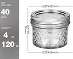 VERONES 40 PACK Mason Jars, 4 OZ Canning Jars Jelly Jars With Regular Lids - Image 2