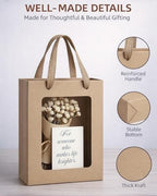 VAGREEZ Gift Bags with Clear Window, Reusable Small Medium Kraft Transparent Window Paper Bags with Handles in Assorted Colors and Bulk Pack for Party, Wedding, Birthday and Small Business, Brown / Small / 30 Pack - Image 4