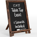 Loddie Doddie Mini Chalkboard Sign Easel, Place Cards, Dark Brown, 12"x12" by LoddieDoddie