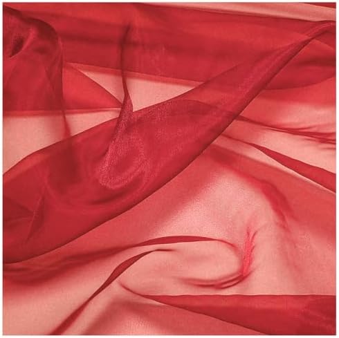 60 Yard Organza Fabric 44" Wide for Wedding Event Décor - Red - Image 5