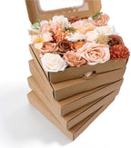 5Boxs Artificial Flowers Combo Box Set, 30pcs Mix Flowers Dahlia Silk Champagne Roses & Peony with Stems for DIY Wedding Bouquets, Baby Shower, Party Centerpieces & Home Decor, Floral Arrangement by SwanMoon