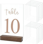 20 Pack Clear Acrylic Blank Signs for Table Numbers, 5x7 Inch Clear Acrylic Blank Sheet Sign 1/8 inch Thick, Use for DIY Wedding Table Signs Display Party Events by JINMURY