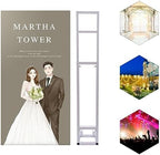 Wedding Arch Backdrop Stand, White Wedding Arches for Ceremony Square Balloon Arch Stand Garden Arbor Frame for Wedding Birthday Party Baby Shower Photo Booth Background Decoration - Image 4