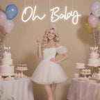 Oh Baby Neon Signs - 25” X 10” Led Light Up Oh baby Sign for Backdrop Decor Baby Shower Wedding Birthday Gender Reveal Party Decorations - Image 6