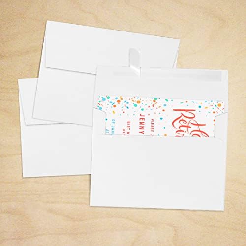 LUXPaper A7 Invitation Envelopes | Peel & Press | 5 1/4" x 7 1/4" | Bright White | 80lb. Text | 1,000 Qty - Image 7