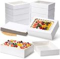 20 Pack 14x10x4 Inches Quarter Sheet Cake Boxes with 20 Cake Boards by DOYIDE