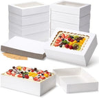 20 Pack 14x10x4 Inches Quarter Sheet Cake Boxes with 20 Cake Boards by DOYIDE