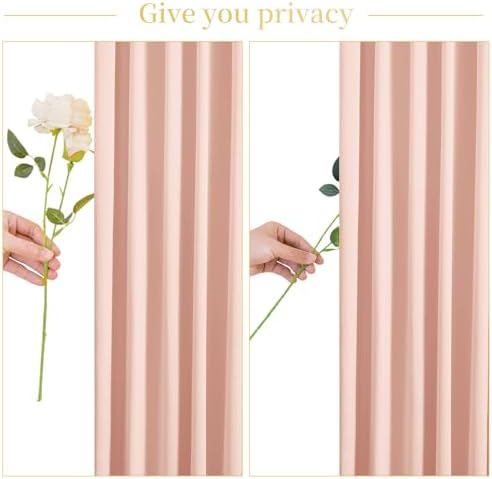 40ft x 10ft Wrinkle Free Blush Pink Wedding Backdrop Curtains for Party Bridal Shower Reception Decorations Blush Pink Fabric Curtain Backdrops Drapes for Photography Baby Shower Birthday Background - Image 7