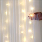 Sheer Backdrop Curtain with Lights String for Parites 20×10ft White Tulle Backdrop Curtain for Wedding Baby Shower Birthday Party Photo Shoot Decorations(4 Panels 5ft×10ft) - Image 6
