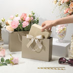 DOYIDE 50 Pack Gift Bags Medium Size with Ribbon &Tissue Paper, 9"x7"x3.1" - Image 4