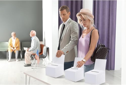 Raffle Boxes Ballot Box for Fundraising,Cardboard Box with Slot for Ticket and Removable Header Donation Boxes for Collecting Business Card Voting Contest (White 40 PCS, 6.5×4.5×4.5inch) - Image 6