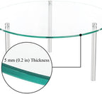 Hacaroa 3 Pcs Tempered Glass Cupcake Stands for Party, 9,11,12.6 Inch Round Food Display Stand Clear Retail Risers for Cakes, Desserts, Pastries, Appetizers - Image 3