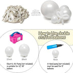 Purple White Balloon Arch Double Stuffed Pearl light Purple White Balloon Arch kit With Long Balloons for Wedding Bridal Baby Shower Birthday Engagement Party Decorations - Image 6