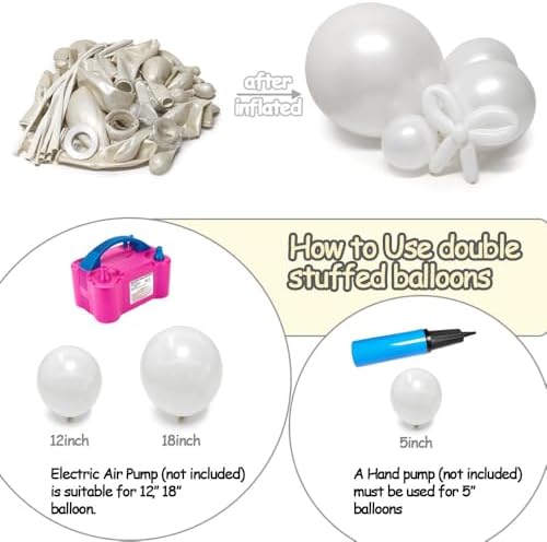 Purple White Balloon Arch Double Stuffed Pearl light Purple White Balloon Arch kit With Long Balloons for Wedding Bridal Baby Shower Birthday Engagement Party Decorations - Image 6