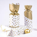 WRAPAHOLIC Jumbo Reversible Wrapping Paper - 30 Inch x 100 Feet Jumbo Roll - Gold Print and Delicate Polka Dots Design for Birthday, Christmas, Wedding, Baby Shower - Image 6