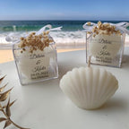 Wedding Favor Guest Bulk, White Seashell Shaped Candle Party Favors, Bridal Shower Favor for Beach Party Gifts, Baby Shower Favors for Baptism Favors (Set of 100) - Image 4